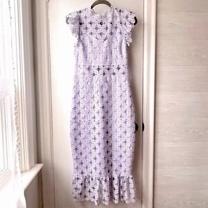 Nwt Chelsea Lace Trumpet Midi Dress Lilac